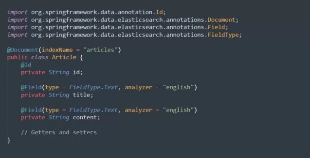 Dokument-Entity definieren - Elasticsearch