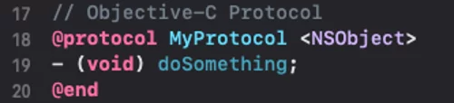 Definieren eines Protokolls in Objective-C