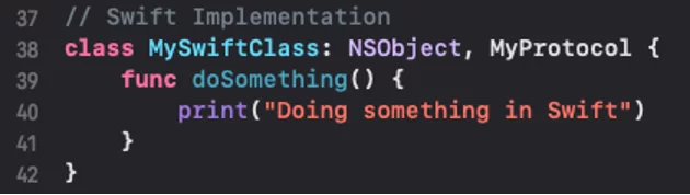 Implementierung in Swift