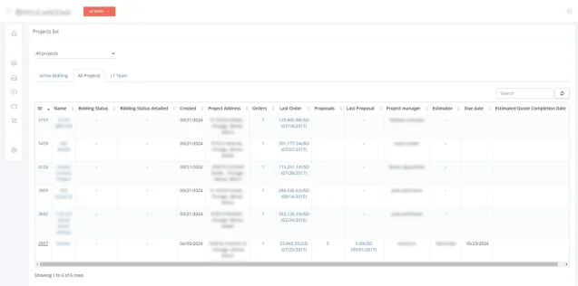 Modul Projekte CRM